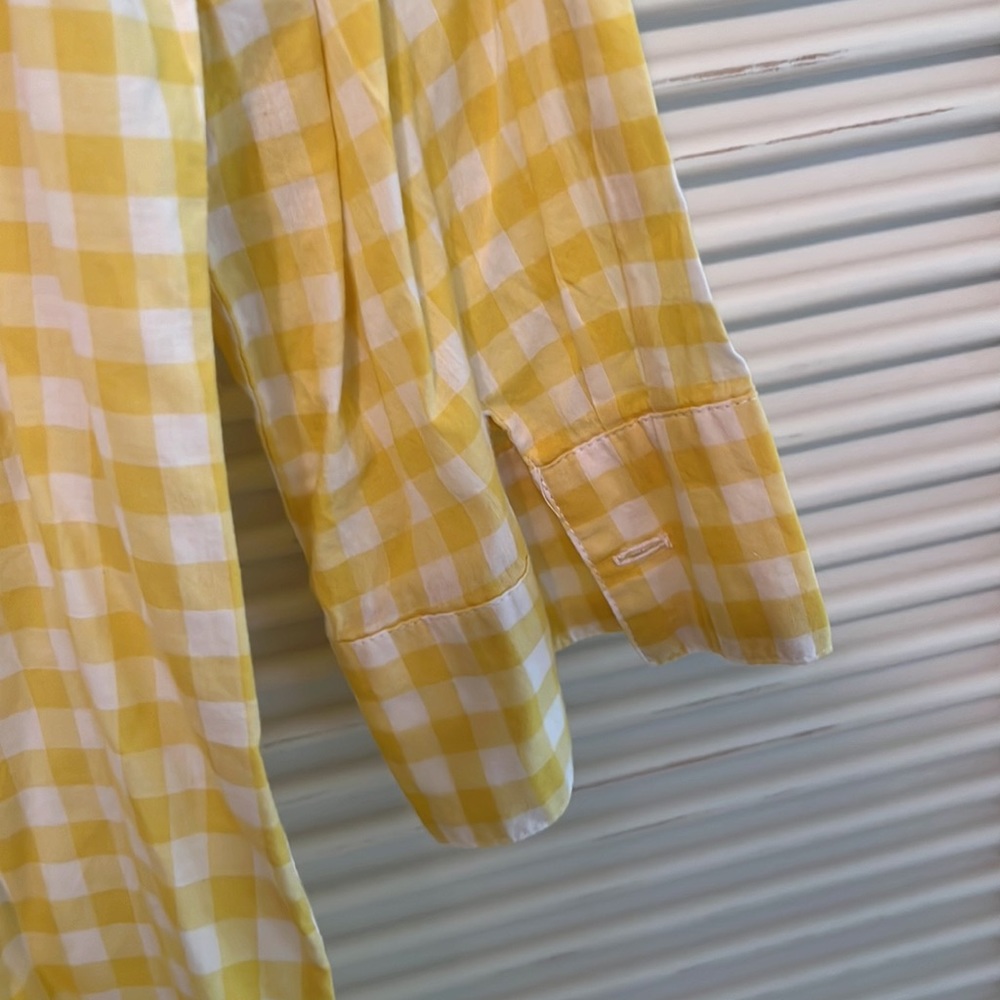CHADWICKS Yellow Gingham 3/4 Sleeve Blouse - Picture 4 of 7